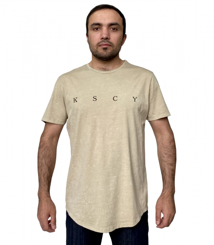 Неформальная мужская футболка KSCY – нескучная модель с хайповым крестом на спине №278