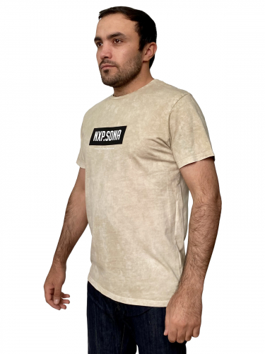 Мужская футболка оригинал NXP – асимметричный хит с винтажным эффектом №253