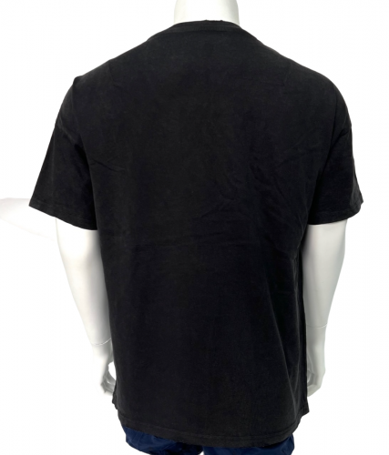 Черная мужская футболка с оригинальной перфорацией  №507