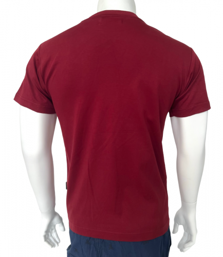 Бордовая мужская футболка AWIYA  №590