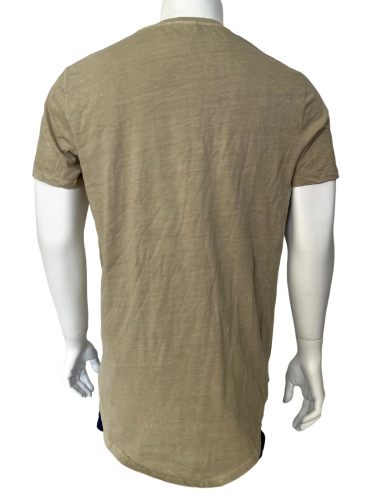 Светло-коричневая мужская футболка KSCY классического кроя  №616