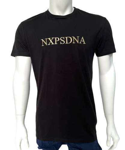 Черная мужская футболка NXP  №533