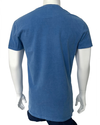 Синяя мужская футболка NOMADIC классического кроя  №591