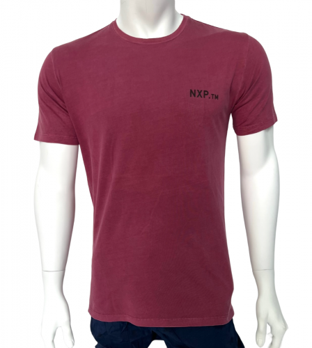 Бордовая мужская футболка NXP  №531