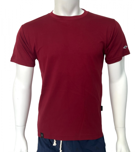 Бордовая мужская футболка AWIYA  №590