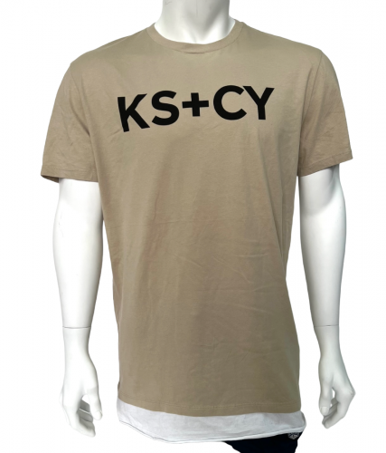 Песочная мужская футболка K S C Y  №532