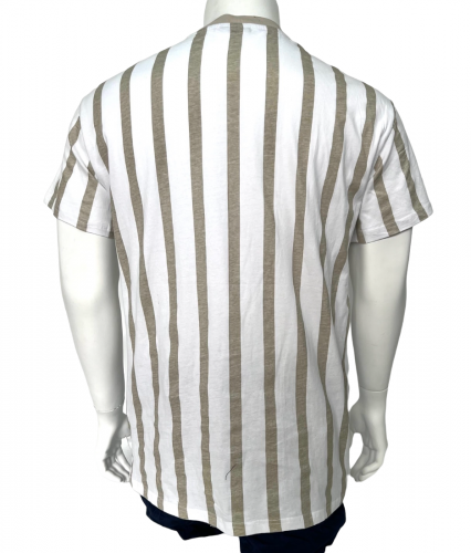 Белая мужская футболка Nomadic в полоску  №518