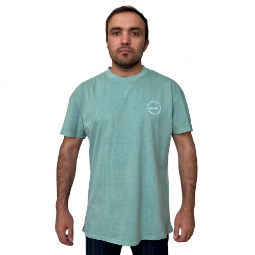 Мужская футболка Nomadic с коротким рукавом – кэжуал на каждый день в модном цвете морской волны №265