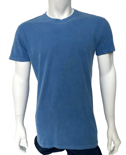 Синяя мужская футболка NOMADIC классического кроя  №591