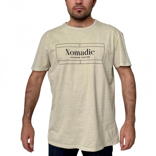 Брендовая мужская футболка Nomadic – для повседневного лука, дружит с брюками чинос, шортами, джинсами №257