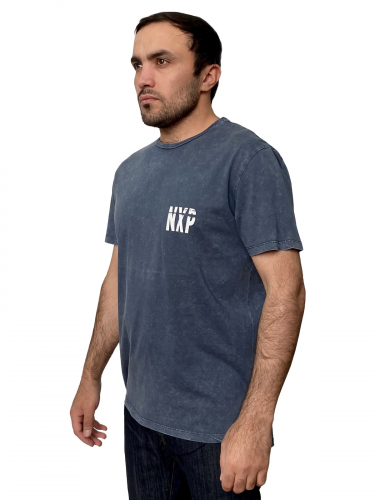 Мужская футболка в стиле гранж от NXP – дизайнерская фишка – эффект винтажного «уставшего» материала №271