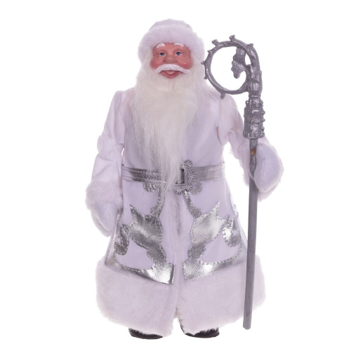 Дед Мороз в белой шубе, 31 см