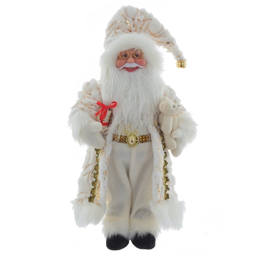 Дед Мороз в белой шубе, 47 см