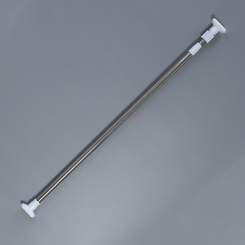 Карниз для ванной комнаты телескопический Доляна, 110-200 см, усиленный, нержавеющая сталь