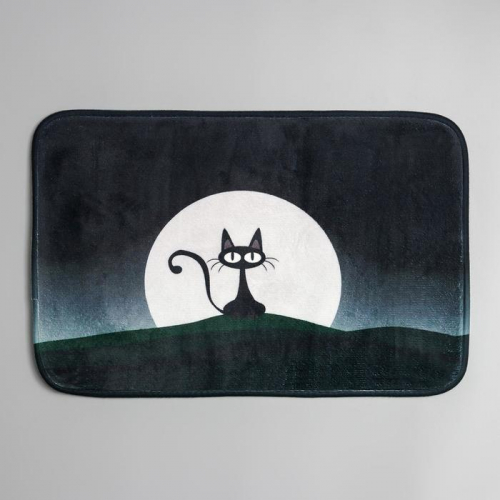 Коврик для дома Доляна «Чёрная кошка», 40×60 см, МИКС