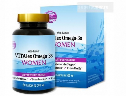 Vitalex Omega-3s Women. Органический комплекс нативных витаминов и минералов, разработанный с учётом особенностей женского организма
