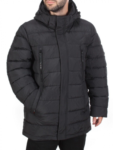 4101 BLACK Куртка мужская зимняя ROMADA (200 гр. холлофайбер) размер 54