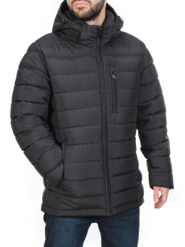 4017 BLACK Куртка мужская зимняя ROMADA (200 гр. холлофайбер) размер 46