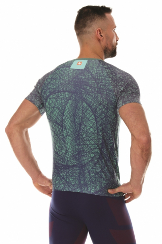Мужская футболка с коротким рукавом для бега Running Air зеленый SS13260A