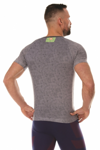 Мужская футболка с коротким рукавом для бега Running Air серый SS13260A