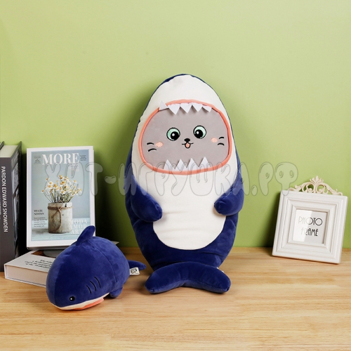 Мягкая игрушка Котик в костюме акулы 25 см в ассортименте 1206-32, 1206-32