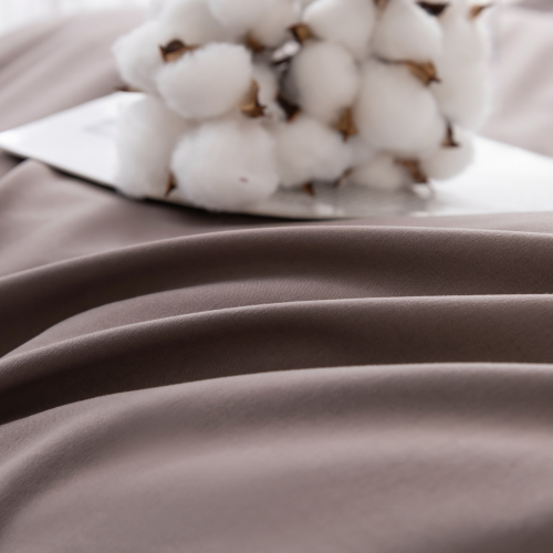 Комплект постельного белья Однотонный Сатин Вышивка на резинке CHR036