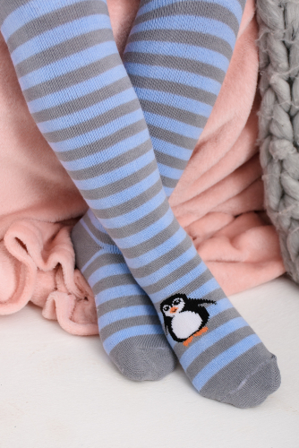 Колготки Пингвин детские плюш голубой