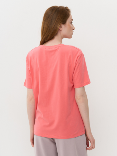 Фуфайка (футболка) женская BY222-30016/7; ХБ108 морозно-ягодный
