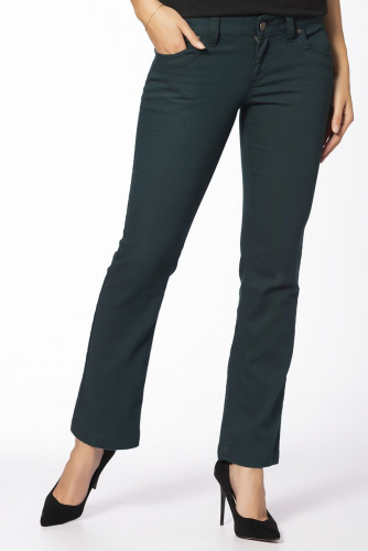 Прямые джинсы зеленого цвета с карманами - Zero