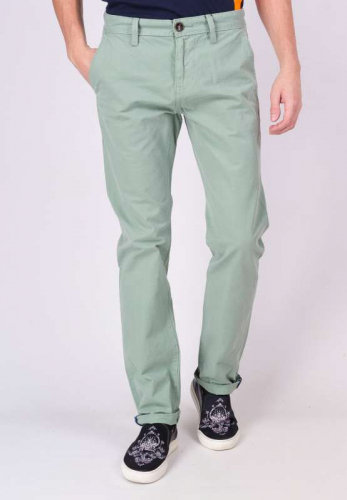 Хлопковые брюки мятного цвета - Tom Tailor