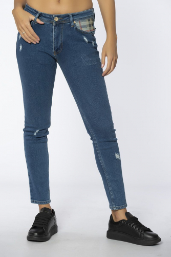 Хлопковые джинсы с фирменным логотипом - BURBERRY