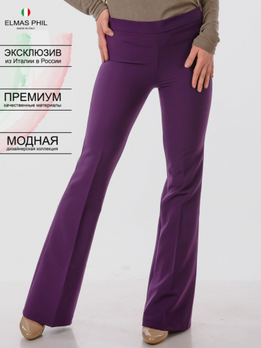 Фиолетовые расклешенные к низу брюки - Elmas Phil