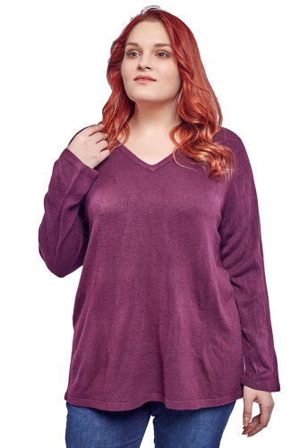 Мягкий трикотажный пуловер фиолетового цвета - Amy Vermont Klingel