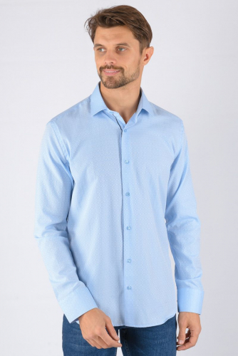 Голубая рубашка с узором - Rvvaldi