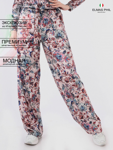 Широкие брюки с цветочным принтом - Elmas Phil