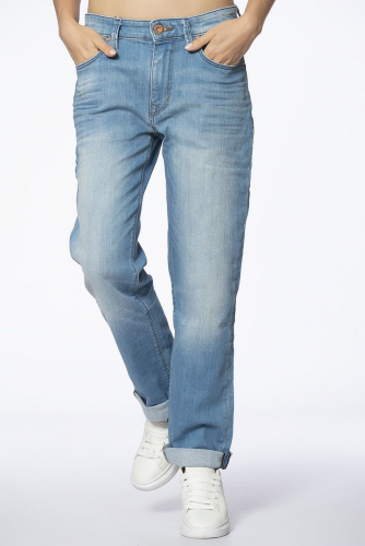 Прямые джинсы голубого цвета с подворотом - Marc O'Polo