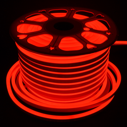 Неон круглый 50 м d=14,5 мм красный