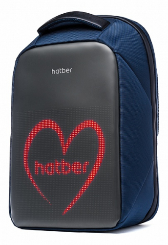 Рюкзак Hatber LED Alpha 46х34х18см полиэстер 1 отдел, отд.для ноутб,потайной карман на спинке Синий