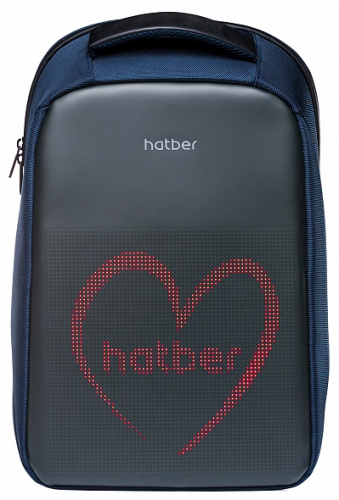 Рюкзак Hatber LED Alpha 46х34х18см полиэстер 1 отдел, отд.для ноутб,потайной карман на спинке Синий