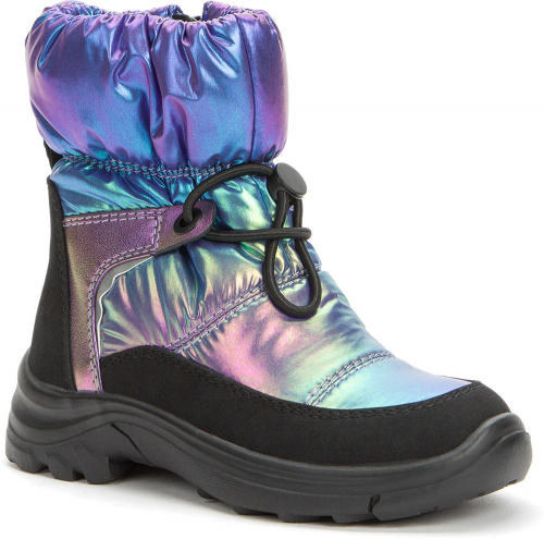 928347/05-02 фиолетовый/черный нейлон/иск.нубук детские (для девочек) ботинки (О-З 2022)