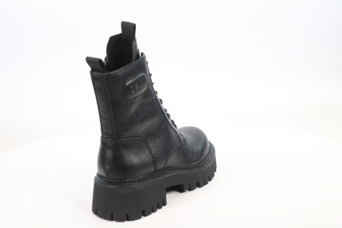 928360/06-01 черный иск.кожа детские (для девочек) ботинки (О-З 2022)
