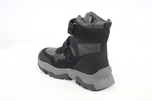 528310/10-02 черный иск.нубук детские (для мальчиков) ботинки (О-З 2022)