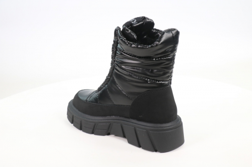 528206/21-01 черный нейлон/иск.нубук детские (для девочек) ботинки (О-З 2022)