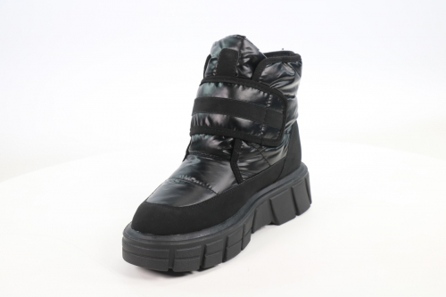 528206/27-01 черный нейлон/иск.нубук детские (для девочек) ботинки (О-З 2022)