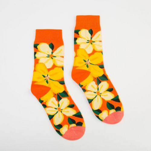 Носки MINAKU «Цветы», размер 36-41 (23-27 см)