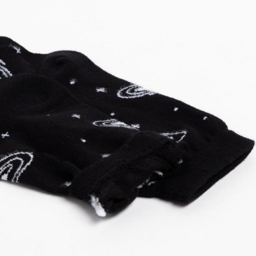 Носки женские MINAKU «Космос», цвет чёрный, размер 36-37 (23 см)