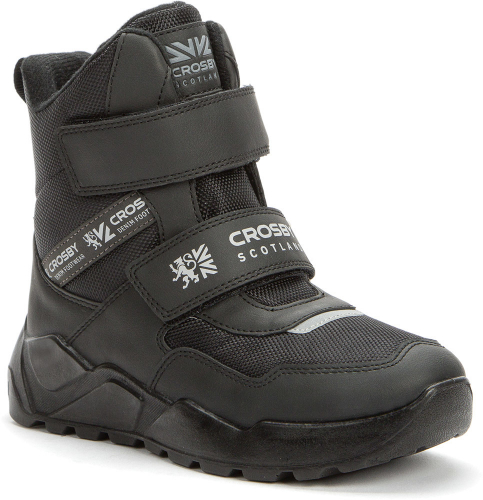228130/06-05 черный оксфорд/иск.кожа детские (для мальчиков) ботинки (О-З 2022)