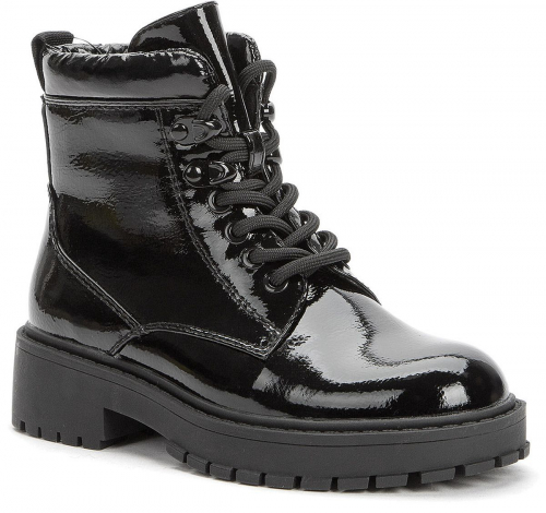 928371/03-04U черный иск.кожа лак/нейлон детские (для девочек) ботинки (О-З 2022)