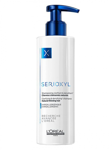 Loreal serioxyl уплотняющий шампунь для натуральных волос 250мл БС