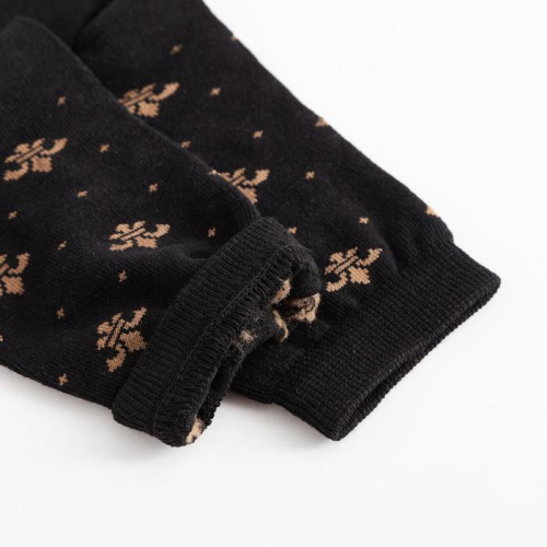 Носки MINAKU «Королевская лилия», цвет чёрный, размер 40-41 (27 см)